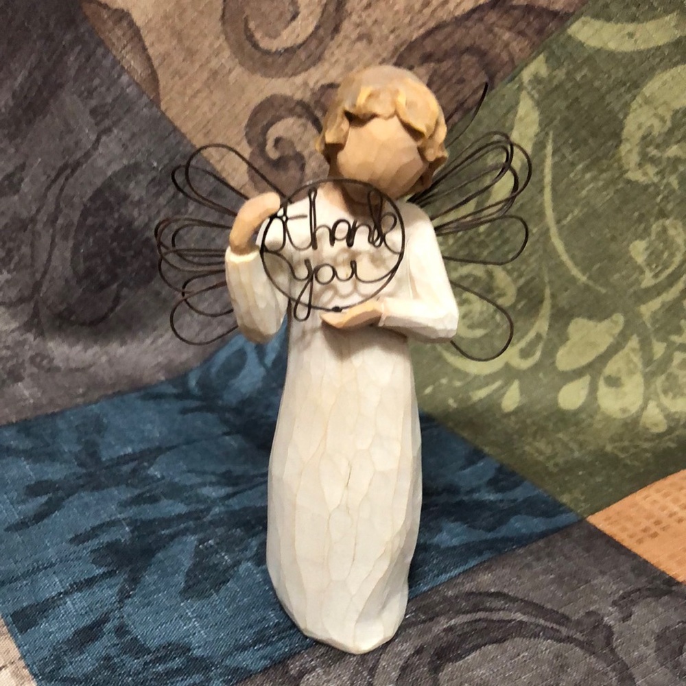 ⭐️EUC⭐️Thank You Angel Figurine with Wire Wings. Just for You from 2005.